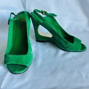 Michael Kors Vibrant Green Wedges